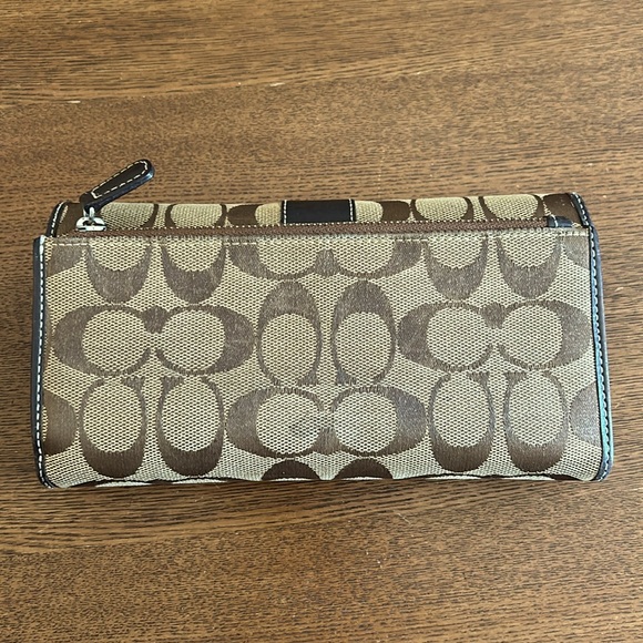 Coach Brown Slim Envelope Signature Wallet - Picture 2 of 7